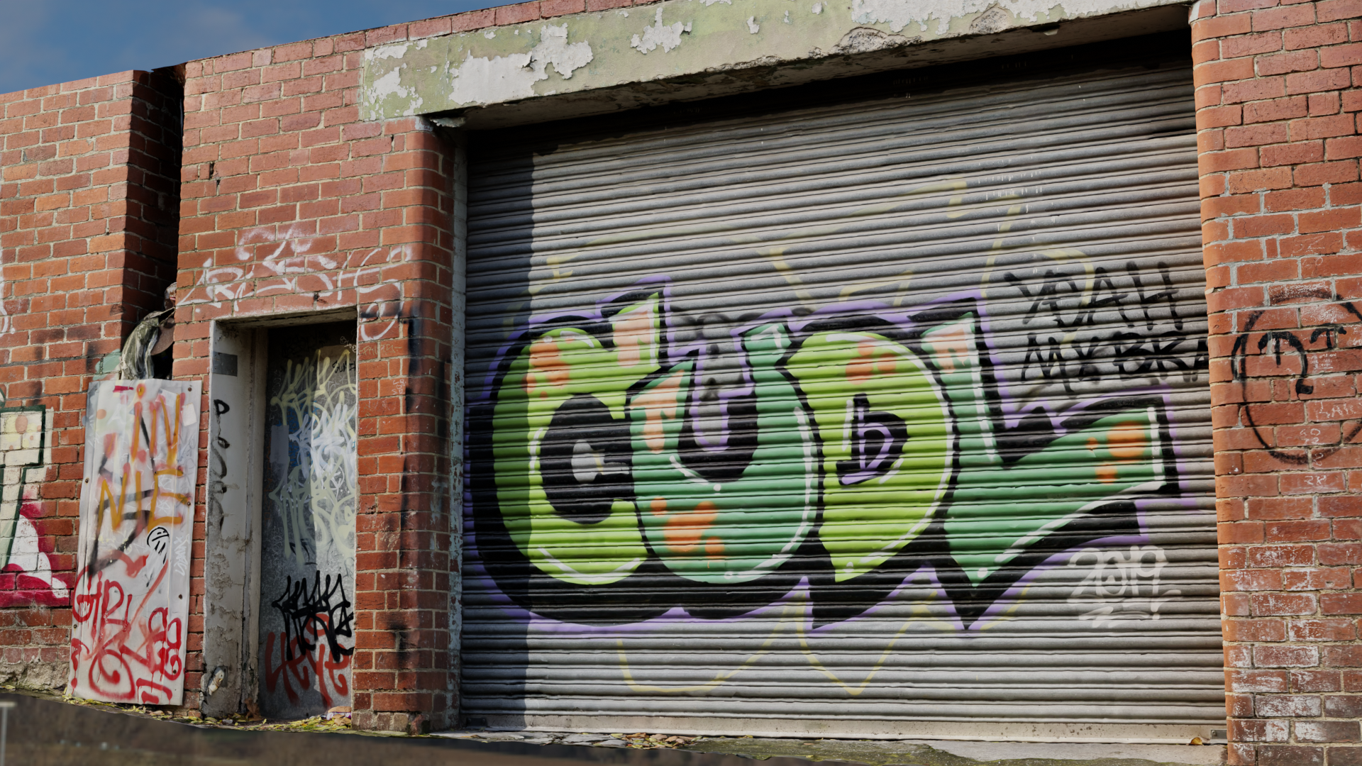 Industrial Roller Door with Grafitti preview image 2